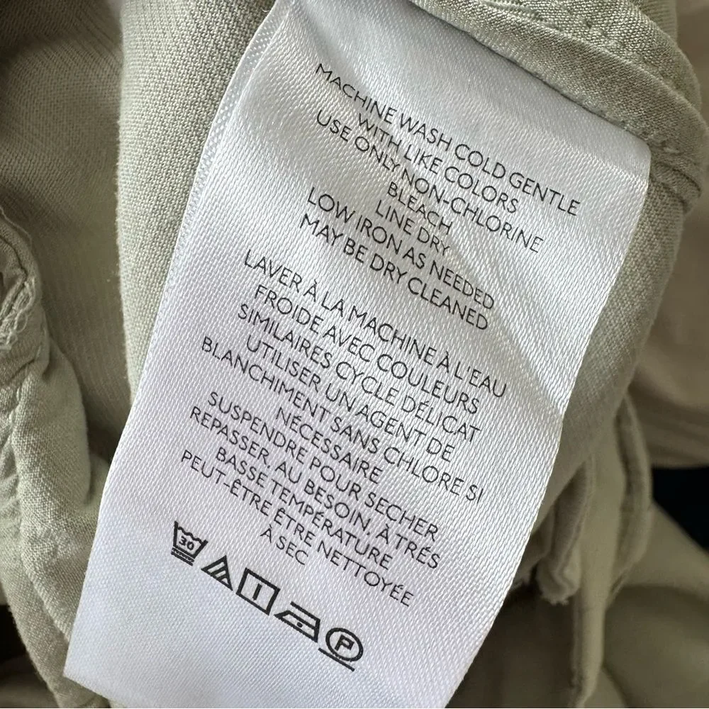 Free People Falling Out Straight Leg Trouser in Alfalfa Size 4 - Picture 11 of 13